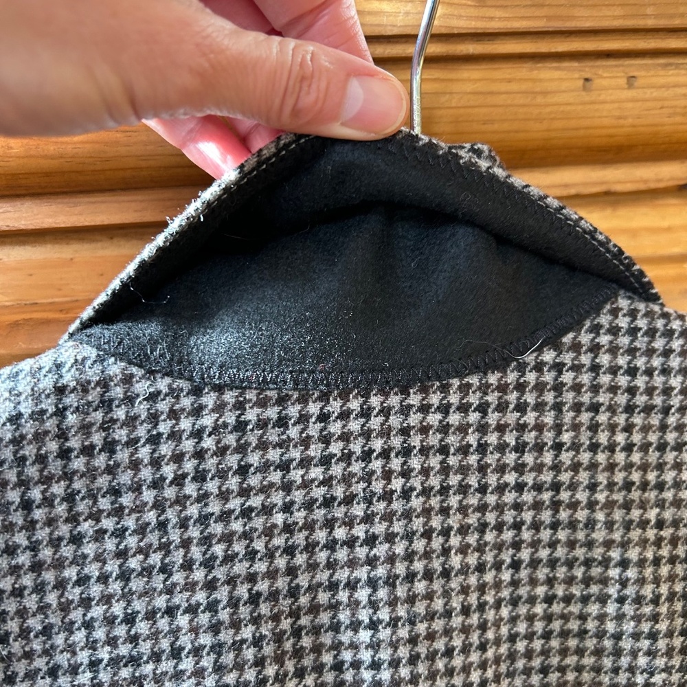 Eddie Bauer Blazer Jacket Wool Blend Houndstooth Button Pockets Women's Size 8 - Picture 7 of 9